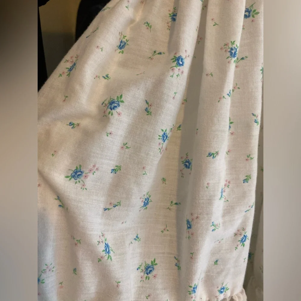 Vintage 70’s handmade prairie puff sleeve mini dress - Picture 6 of 8